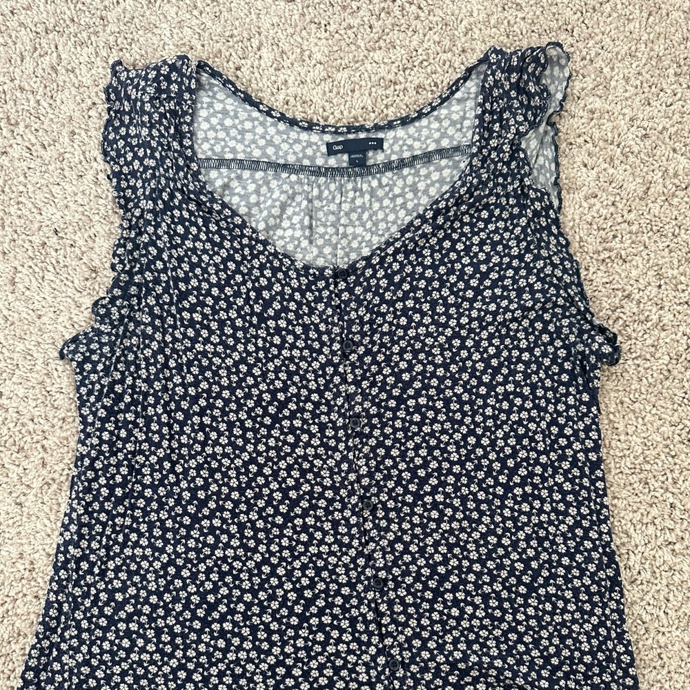 Gap Cotton Tang Button Up Blouse